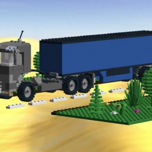 Фура на автостраде