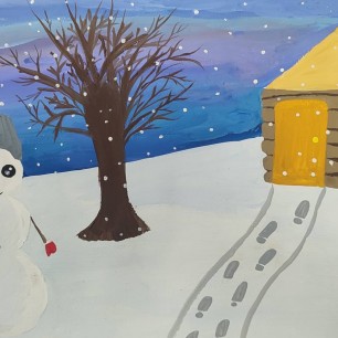 Зима в деревне