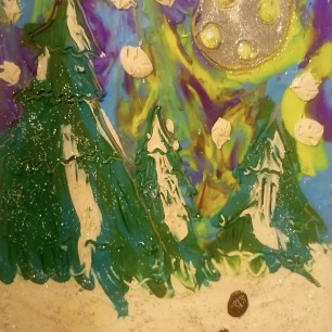 «Северное сияние над лесом»