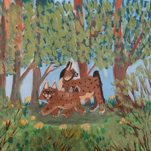 "Мама пришла" к рассказу "лесной котёнок"