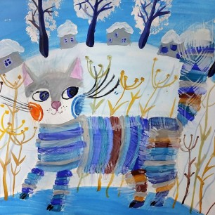 За деревней бродит кот