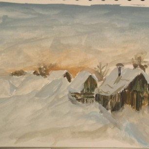 Зимняя деревня