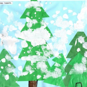 Заснеженный ельник