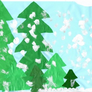 Заснеженный ельник