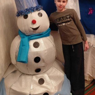 Тряпочный   "Снеговик" ... и в доме не тает...