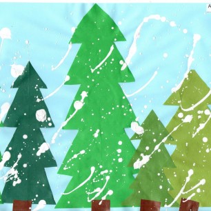 Заснеженный ельник