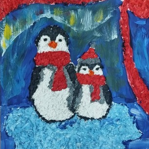 " Пингвины в зимней сказке"