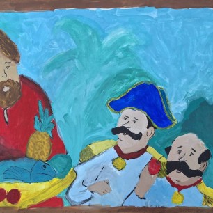 Сатирическая сказка "Повесть о том, как один мужик двух генералов прокормил"