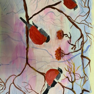 Красота зимних птиц