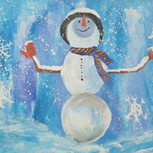 Весёлый  снеговик