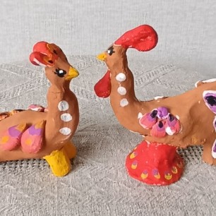 Тверская игрушка " Павлин и петух"