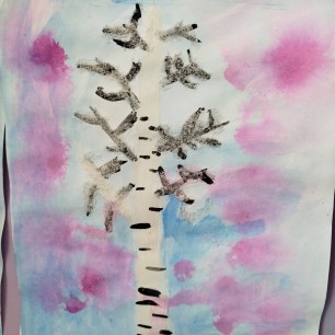 "Берёза на рассвете"