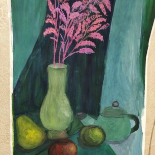 Натюрморт в зелёных тонах