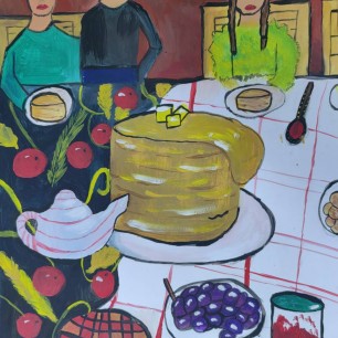 За столом на Масленицу