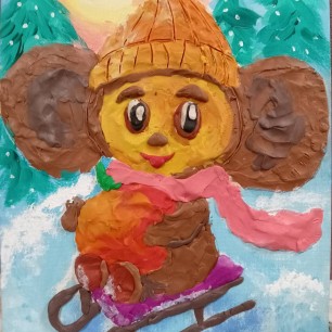 Новогодний Чебурашка