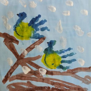 Синички на веточках