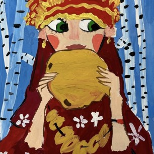 Девушка на масленице