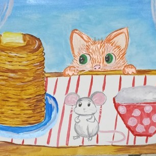 Кот и блины.