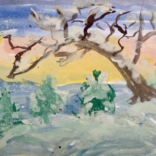 Зимний восход солнца