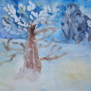 Зимний дуб мечтает о лете