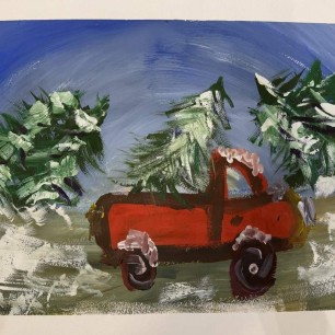 Новогодняя ёлка в пути