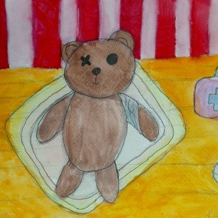 Уронили мишку на пол