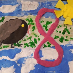 "Весенняя песенка воробышка для милой мамы"