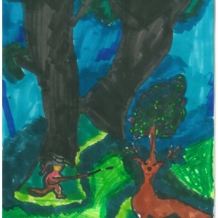 Иллюстрация к повести Э.Распе "Приключения барона Мюнхаузена"