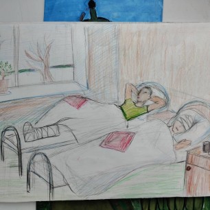 В военном госпитале. Защитники отечества.