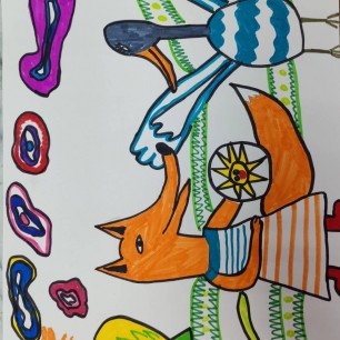 Лиса и журавль