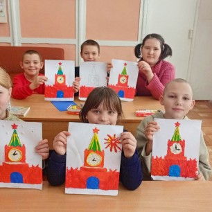 "Спасская башня Московского Кремля" в технике пластилинография