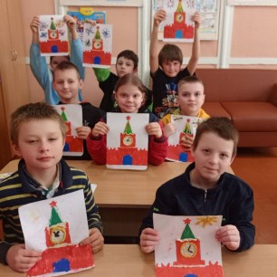 "Спасская башня Московского Кремля" в технике пластилинография