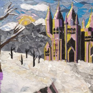 Весенний рассвет над замком