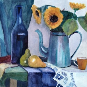 Натюрморт с подсолнухами