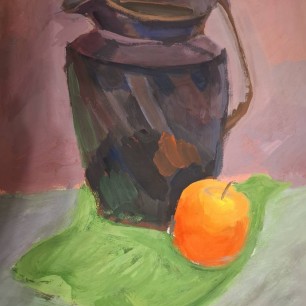 Натюрморт с яблоком