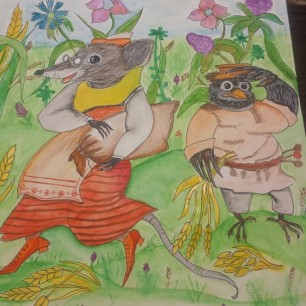 Сказка про мышь зубастую да про воробья богатого.