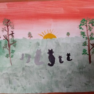 "Кошки на закате"