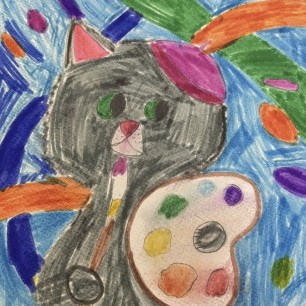 Кот-художник