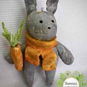 Ватная игрушка "Зайка Стёпа"