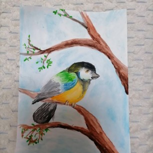 Синичка и весна.