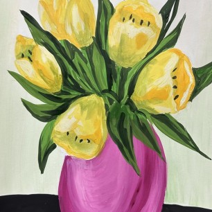 Ваза с тюльпанами