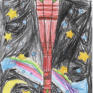 Ракета рвётся к радужной туманности