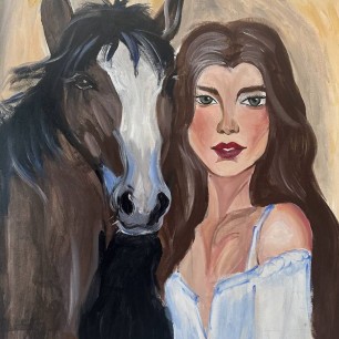 Девушка с лошадью