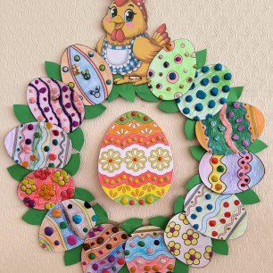 Коллективная работа "Пасхальный веночек"