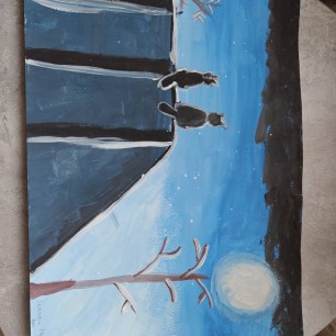 Коты на крыше