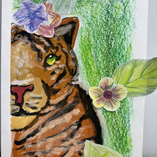 Тигр в саду