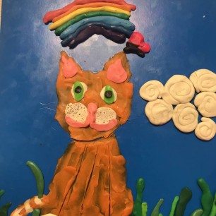 Котёнок на прогулке