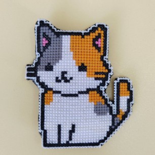 Вышитый магнит "Кошечка"