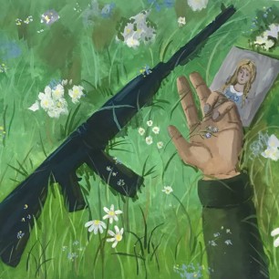 Незабудка. Гуашь.