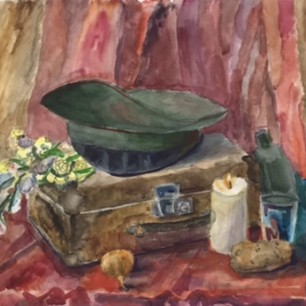 Весна Победы. Акварель.